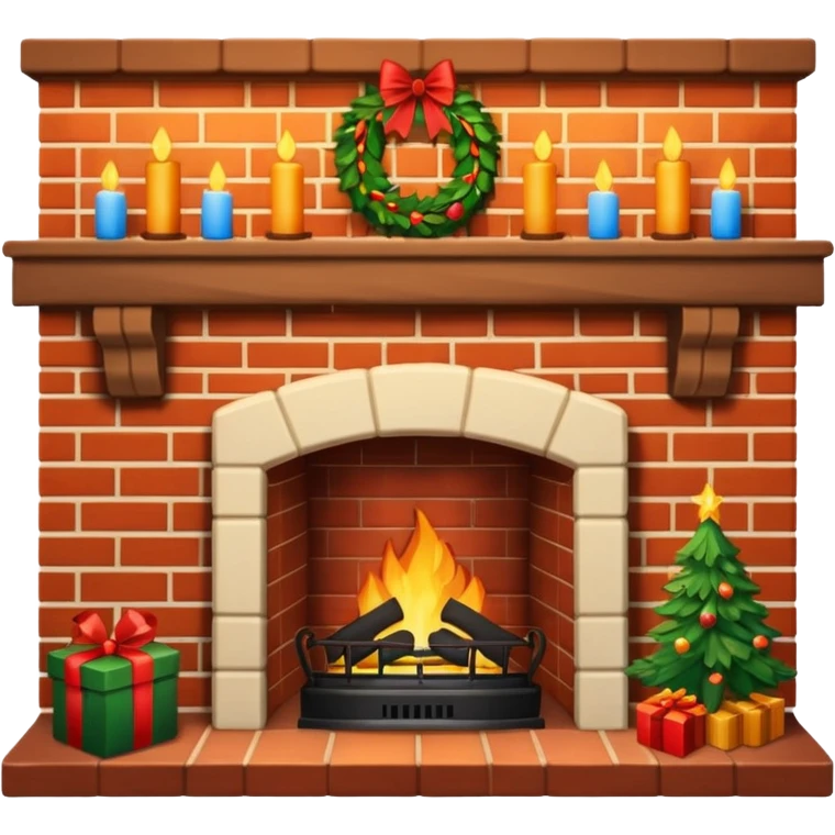 Classic Christmas Fireplace emoji