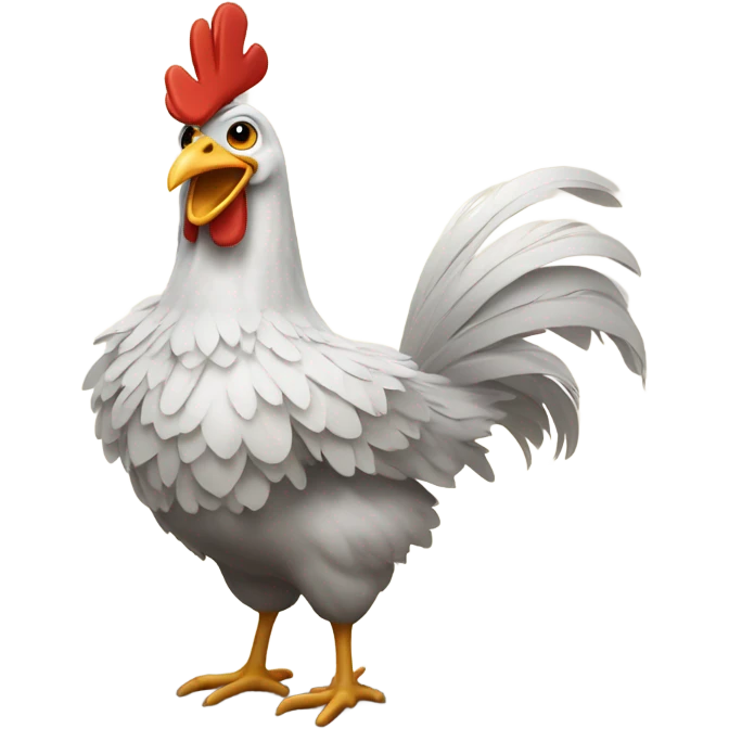 Brave heart chicken emoji