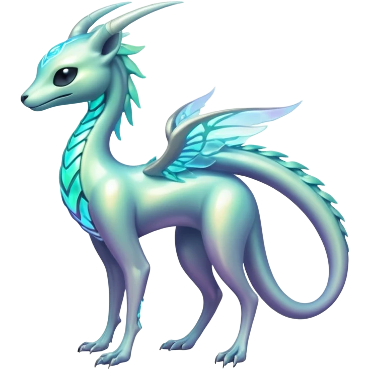 Futuristic Ethereal Modern Fakémon-creature-hybrid Full Body emoji