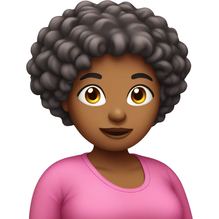 Cute lady pink losing weight emoji