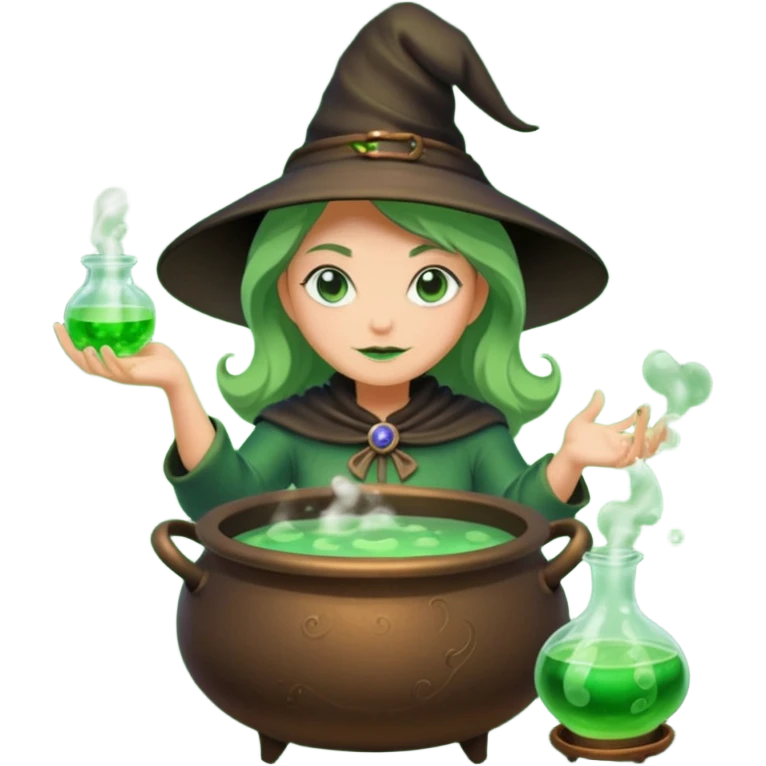 green witch cooking potion emoji