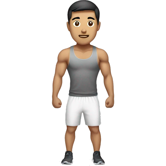 Asian man gym  emoji