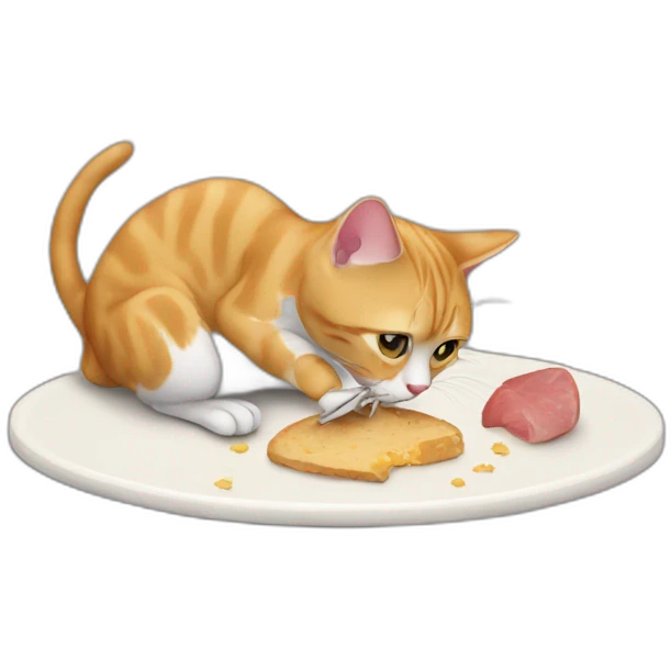 Cat eating mouse emoji