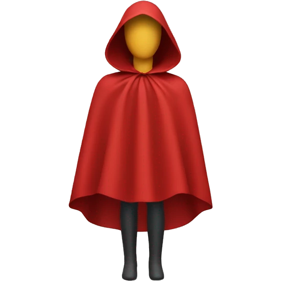 faceless mannequin flying red cape without hood emoji