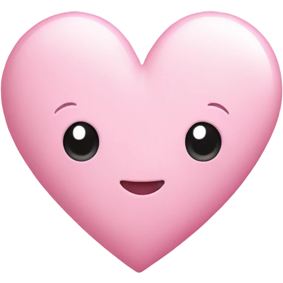 Pastel pink love heart  emoji