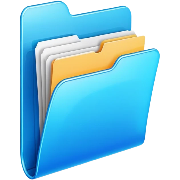 blue neon file folder emoji