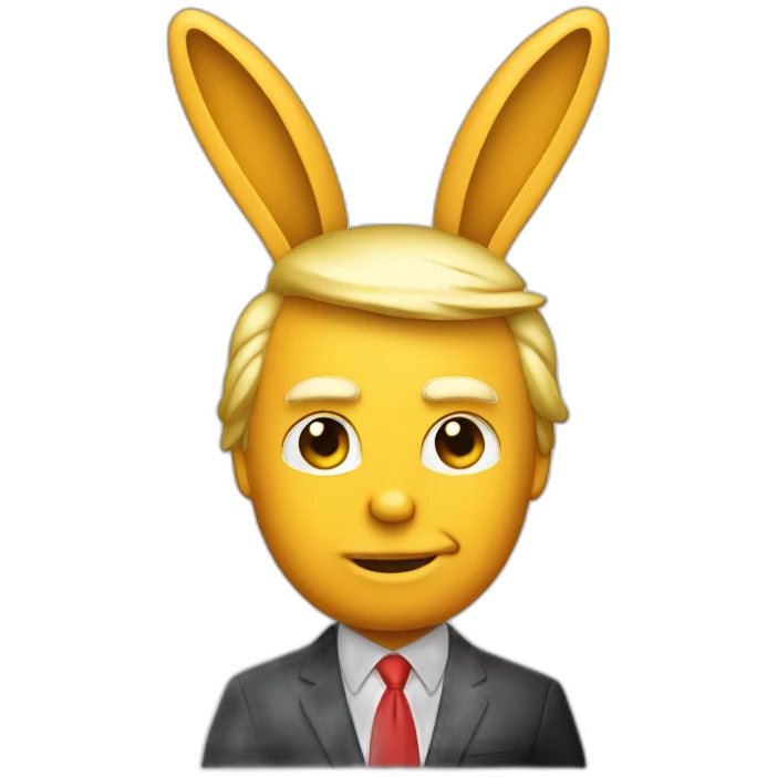 Trump as playboy rabbit emoji
