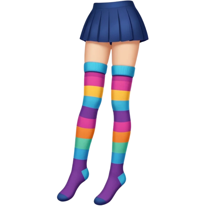 Trending womens thigh high socks emoji