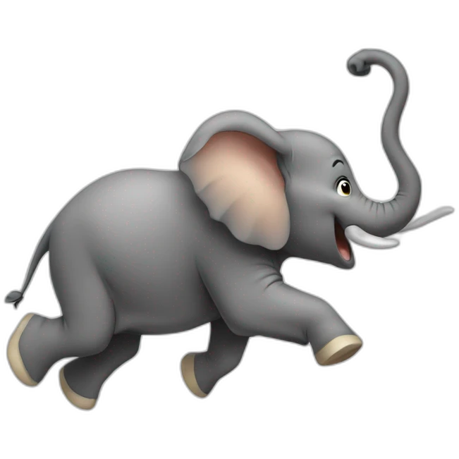 Elephant jumps emoji