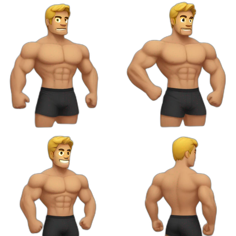 Beau mec musclé emoji