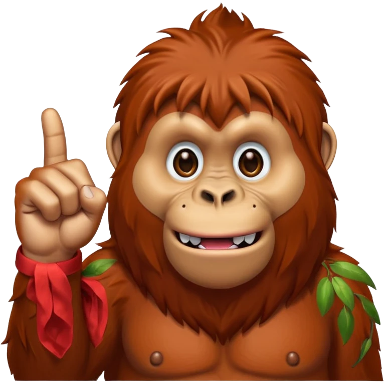 orangutan sticking up the middle finger emoji