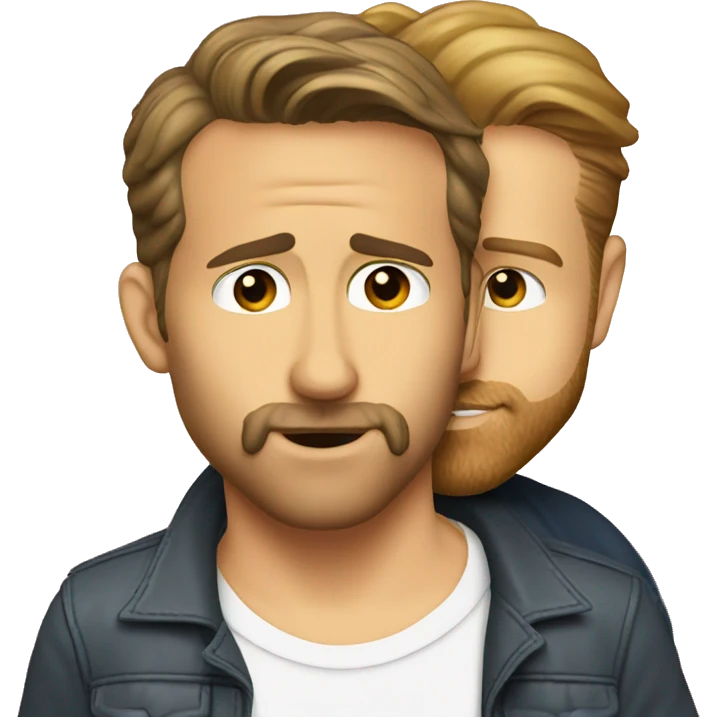ryan reynolds kissing ryan gosling emoji