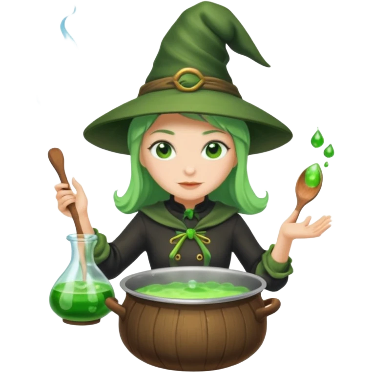 green witch cooking potion emoji
