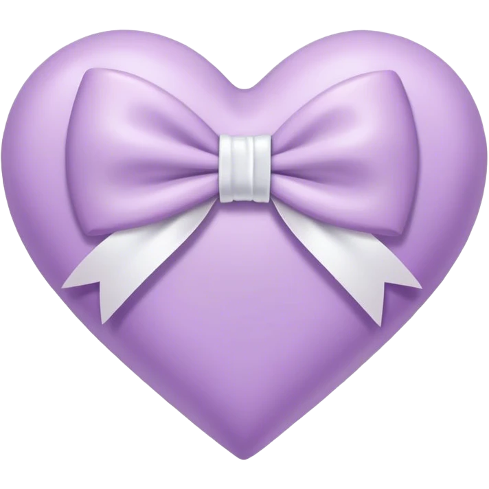Lilac heart with a white bow emoji