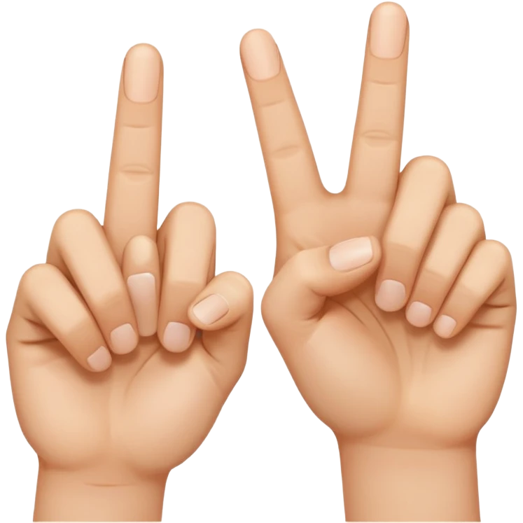Two middle fingers emoji