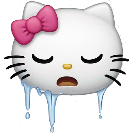 Hello kitty crying emoji