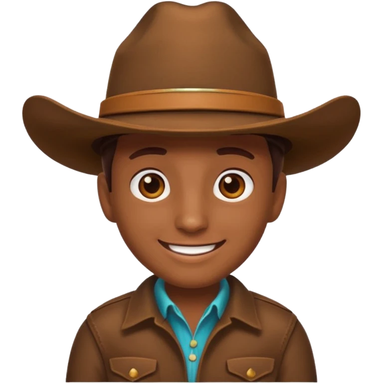 bug emoji with a brown cowboy hat in WhatsApp style emoji