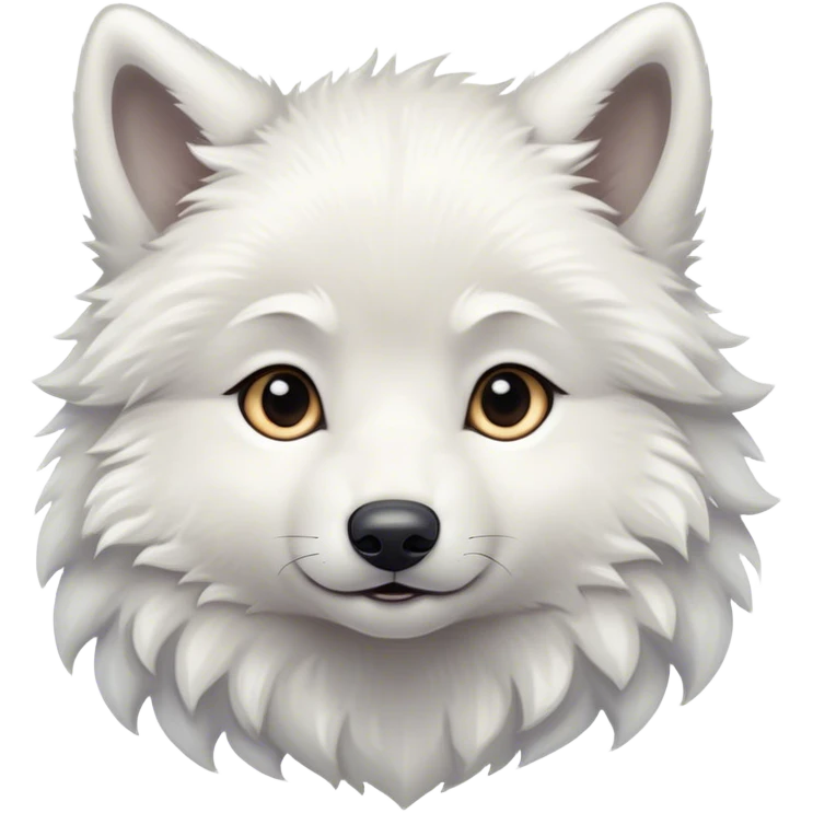 Baby white wolf emoji