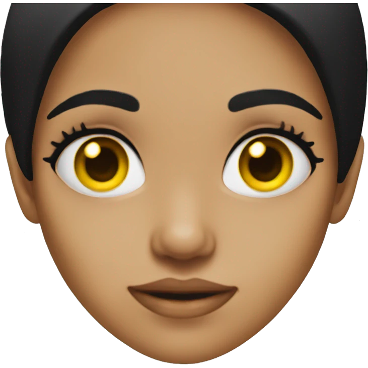 girl with yellow eyes and black hair  emoji
