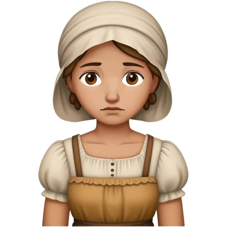Peasant woman sad emoji