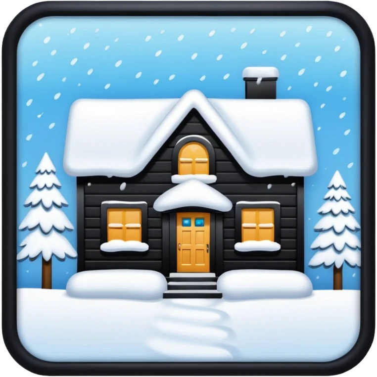 i want a house fully covered with heavy snow, not able to get out emoji emoji