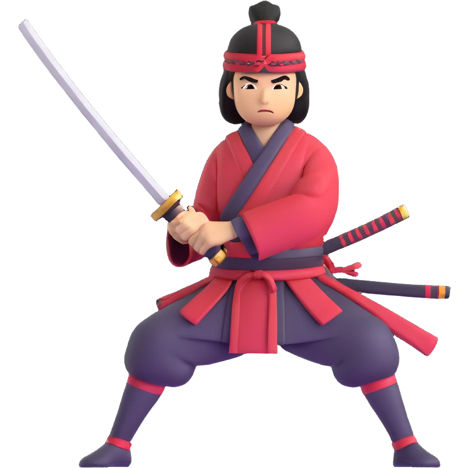 samurai warrior drawing katana emoji