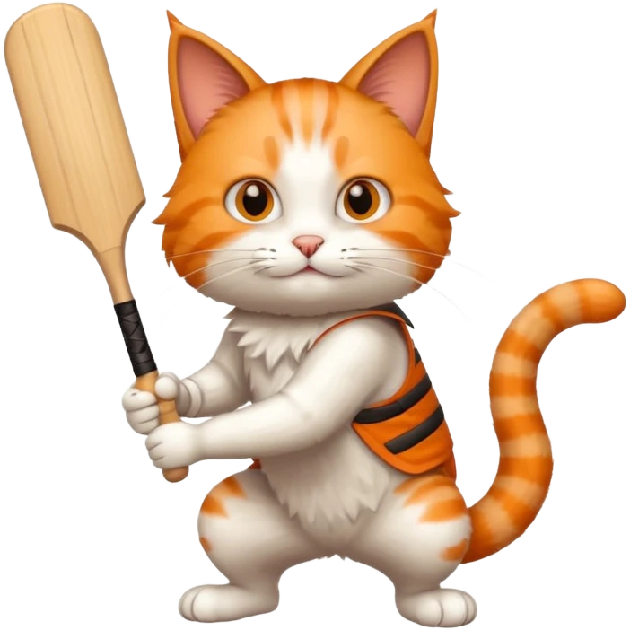 cat playing cricket emoji