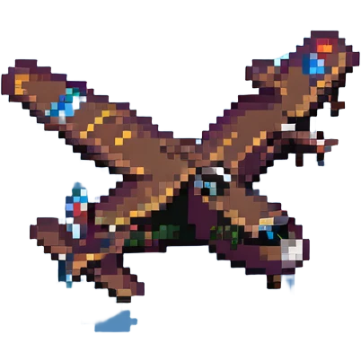 airplane flying through pixelated sky with FLY in blocky letters, pixel art style emoji