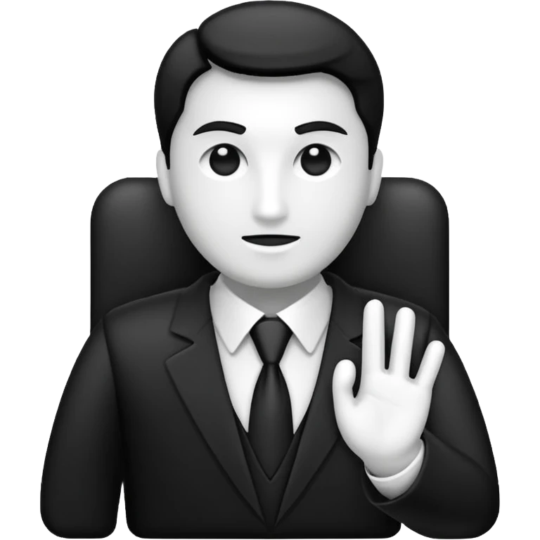 Administrator black shape S white glowing logo icon transparent background emoji