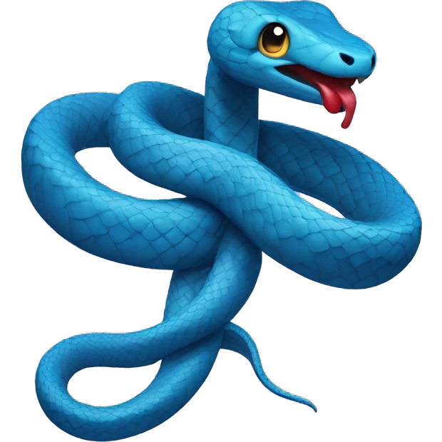 blue Snake couple in love emoji