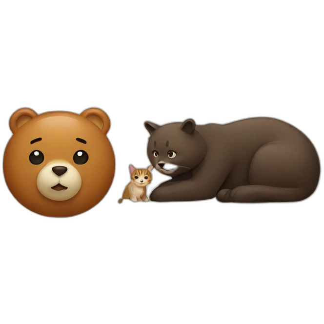 Bear with a cat emoji