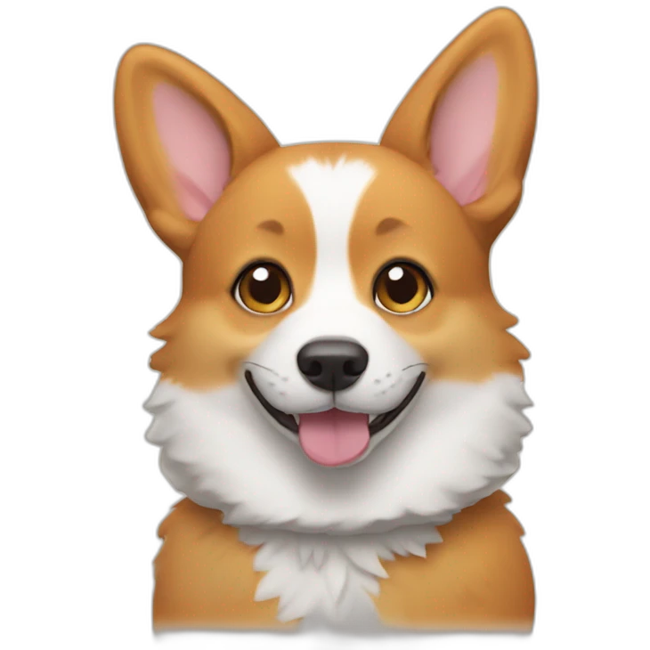 corgi wearing cat costume emoji