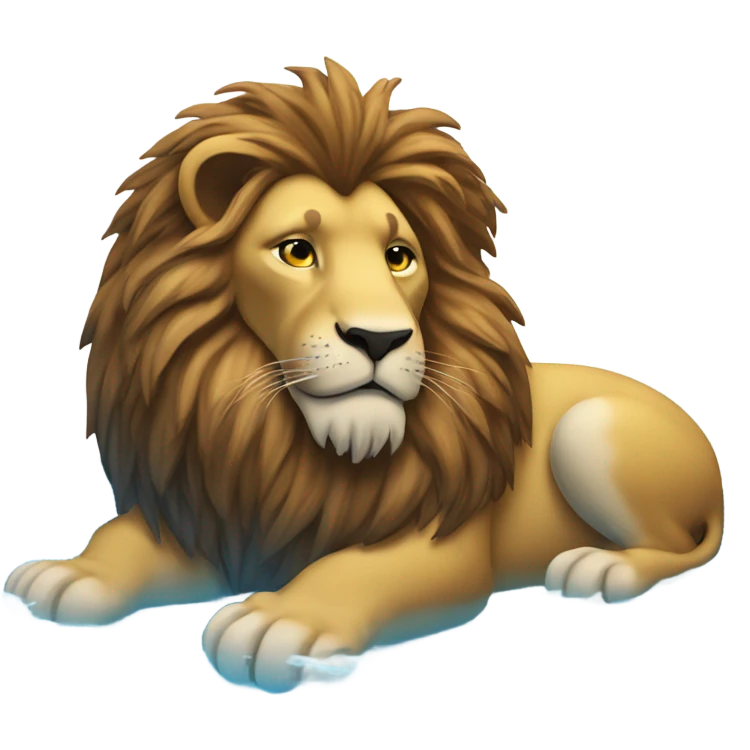 Lion in a pool emoji
