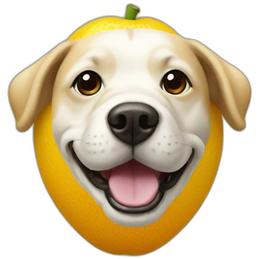 dog that looks like yuzu fruit emoji