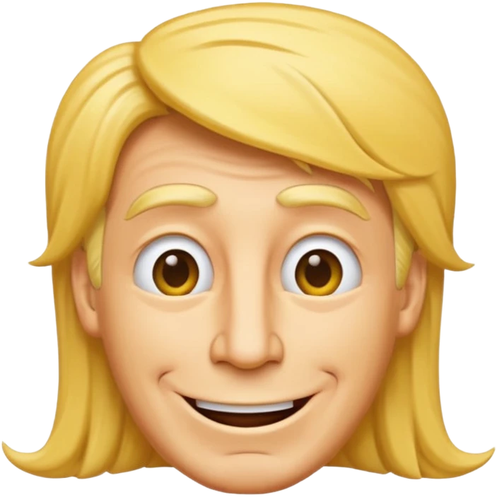 Lying long nose emoji with donald trump hair emoji