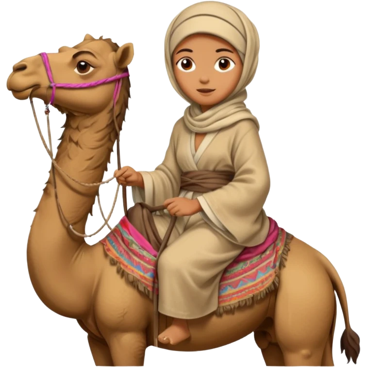 Desert Nomad Traveler with camel emoji