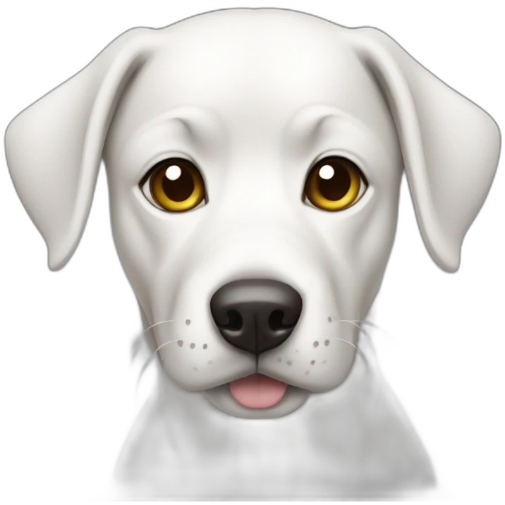 front looking dog white emoji