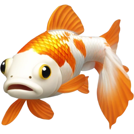 transparent round carpe koi aquarium  emoji