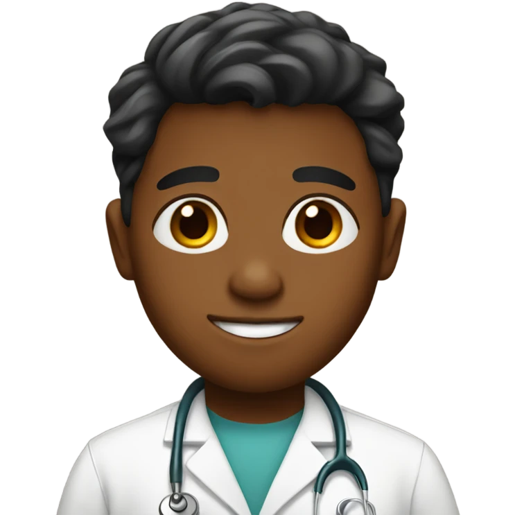 Brown boy doctor emoji