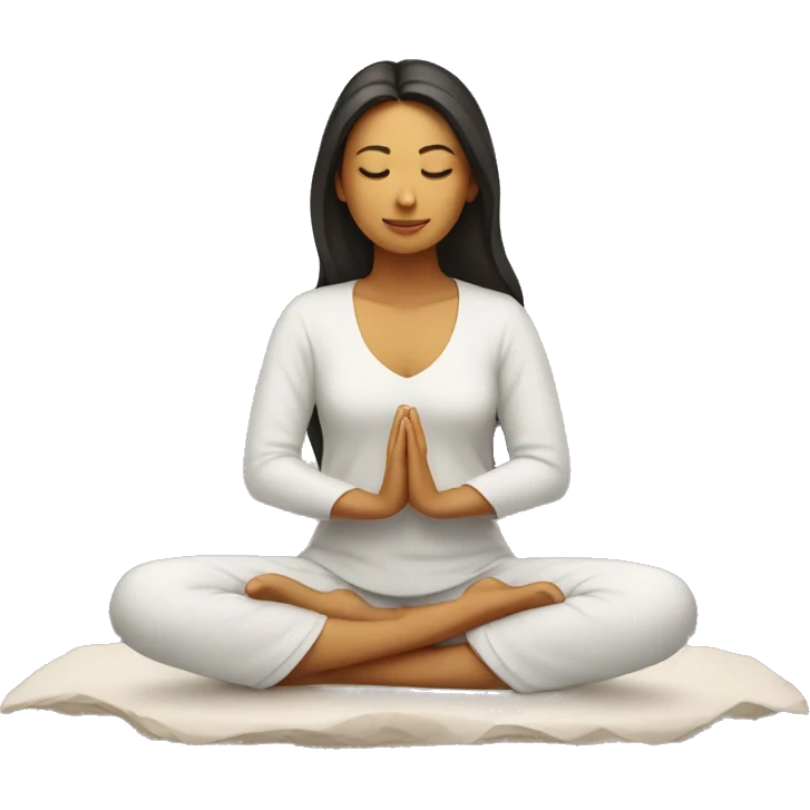 Mujer meditando emoji
