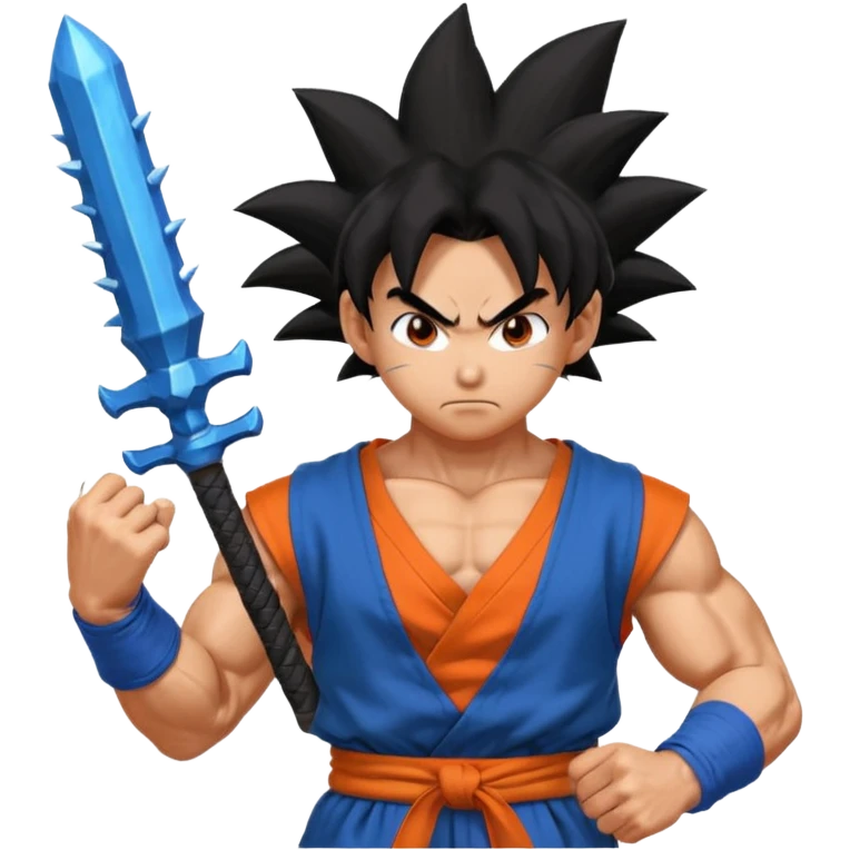 Goku with a rpg emoji
