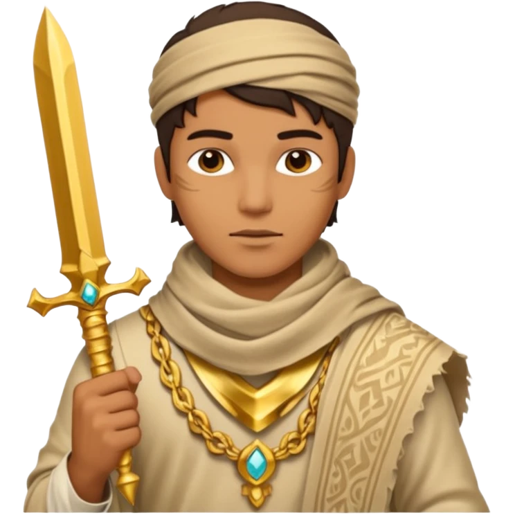 Desert Prince – sand scarf + gold dagger,Golden Princes. emoji