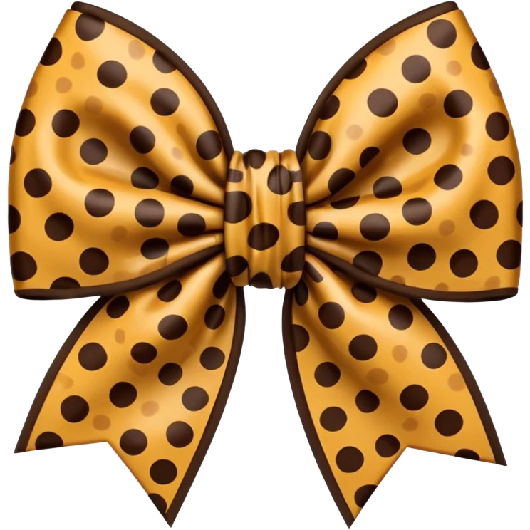 Brown cheetah print bow emoji