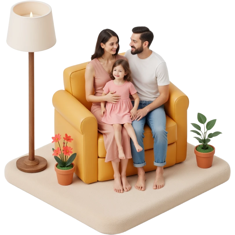 family photo in 3d emoji