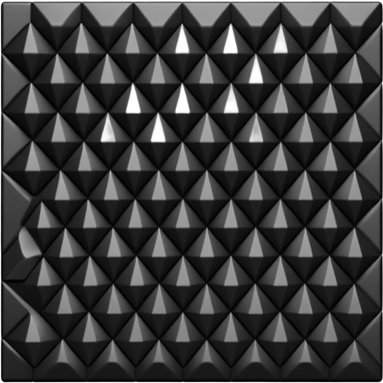 black wavy soundproofing panel with pyramid pattern emoji