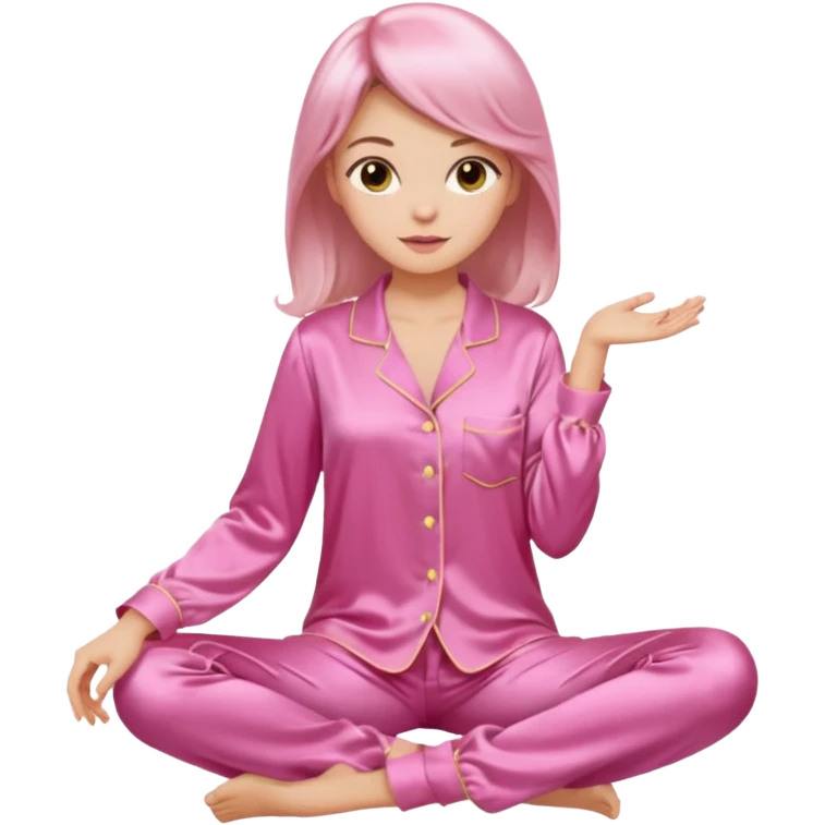 only a pink blouse and pants pijama without a girl emoji