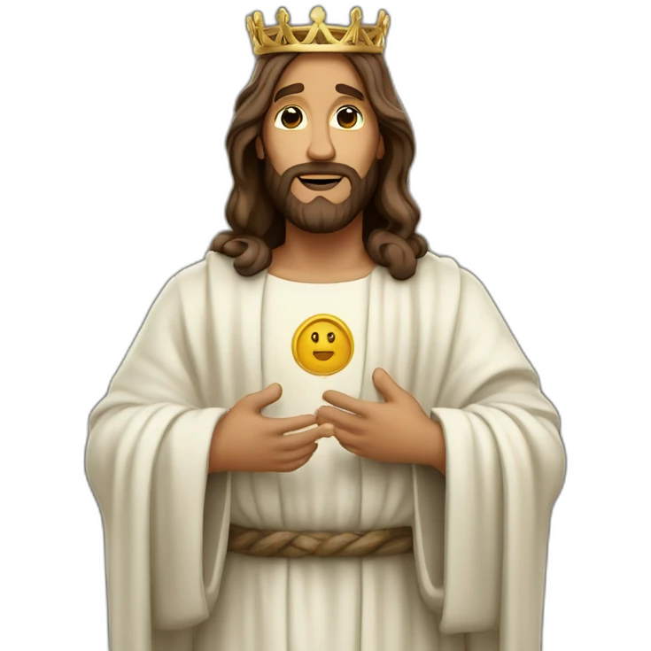 Jesus the king of the world emoji