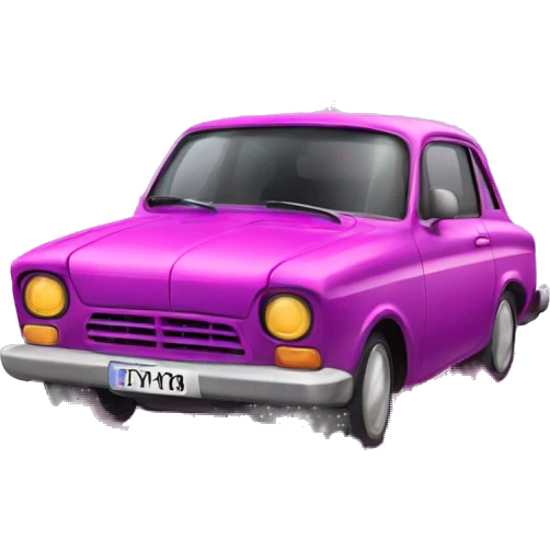 cold start automotive with pink putple spray paint beh emoji
