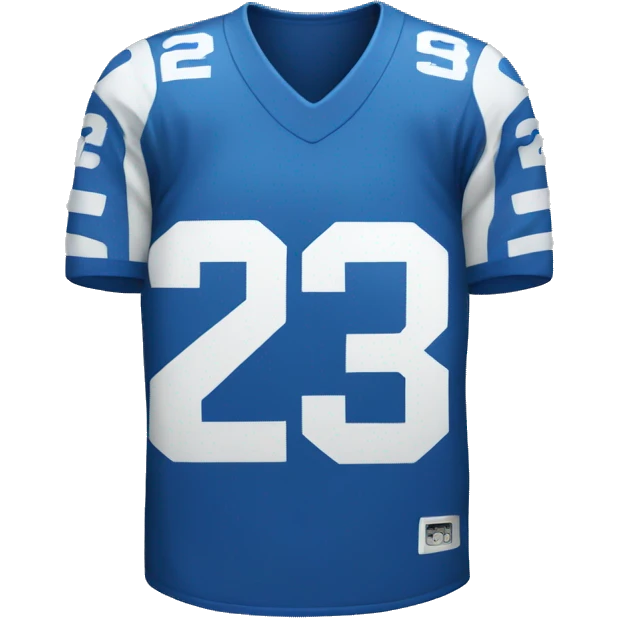 blue and white jersey with a 23 on it emoji