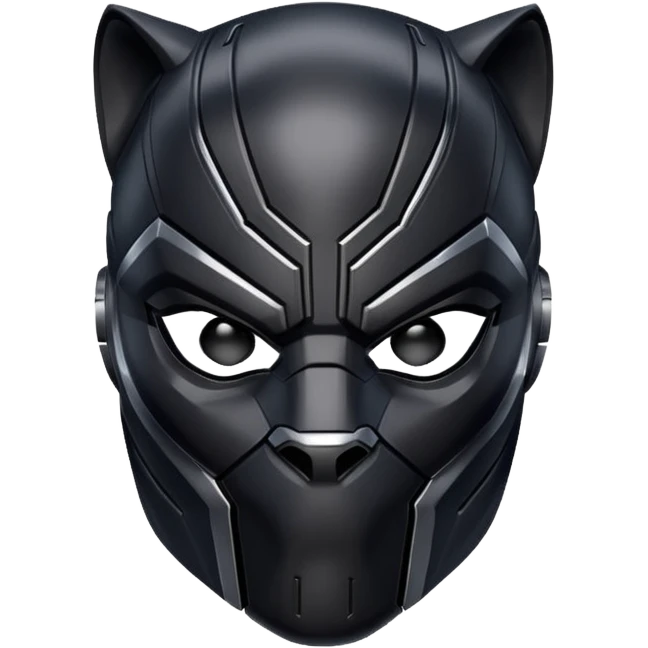 black panther marvel superhero full mask headshot emoji